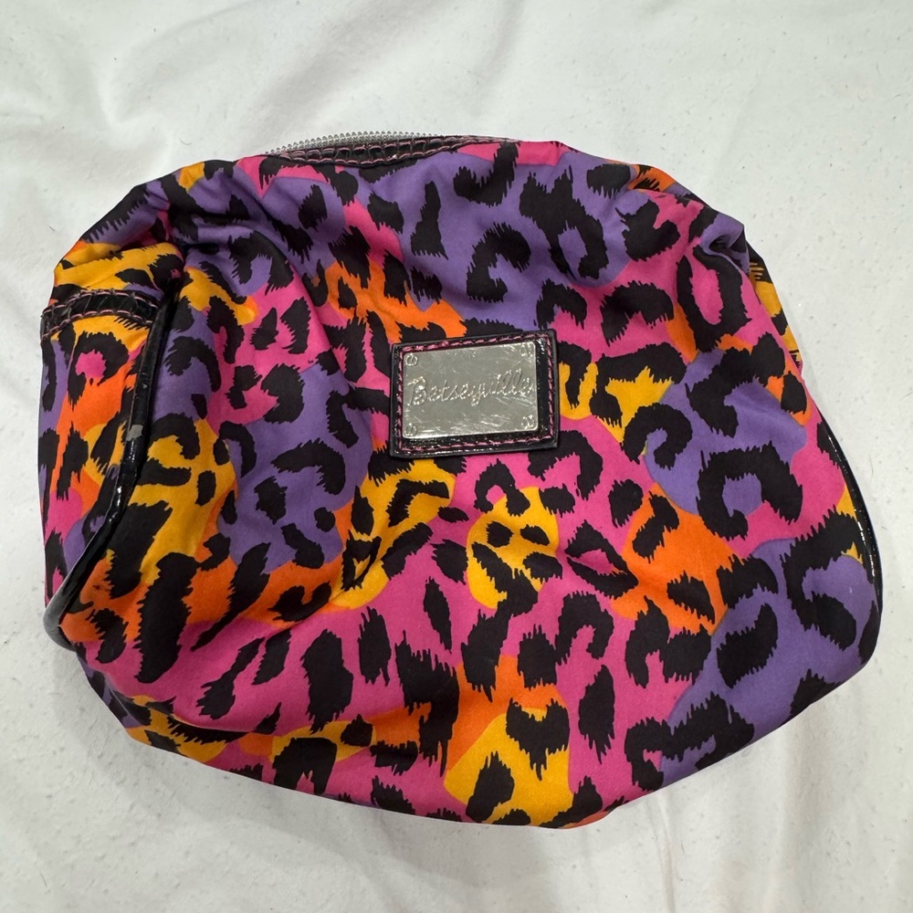 Betsey Johnson Leopard Print Cosmetic Bag